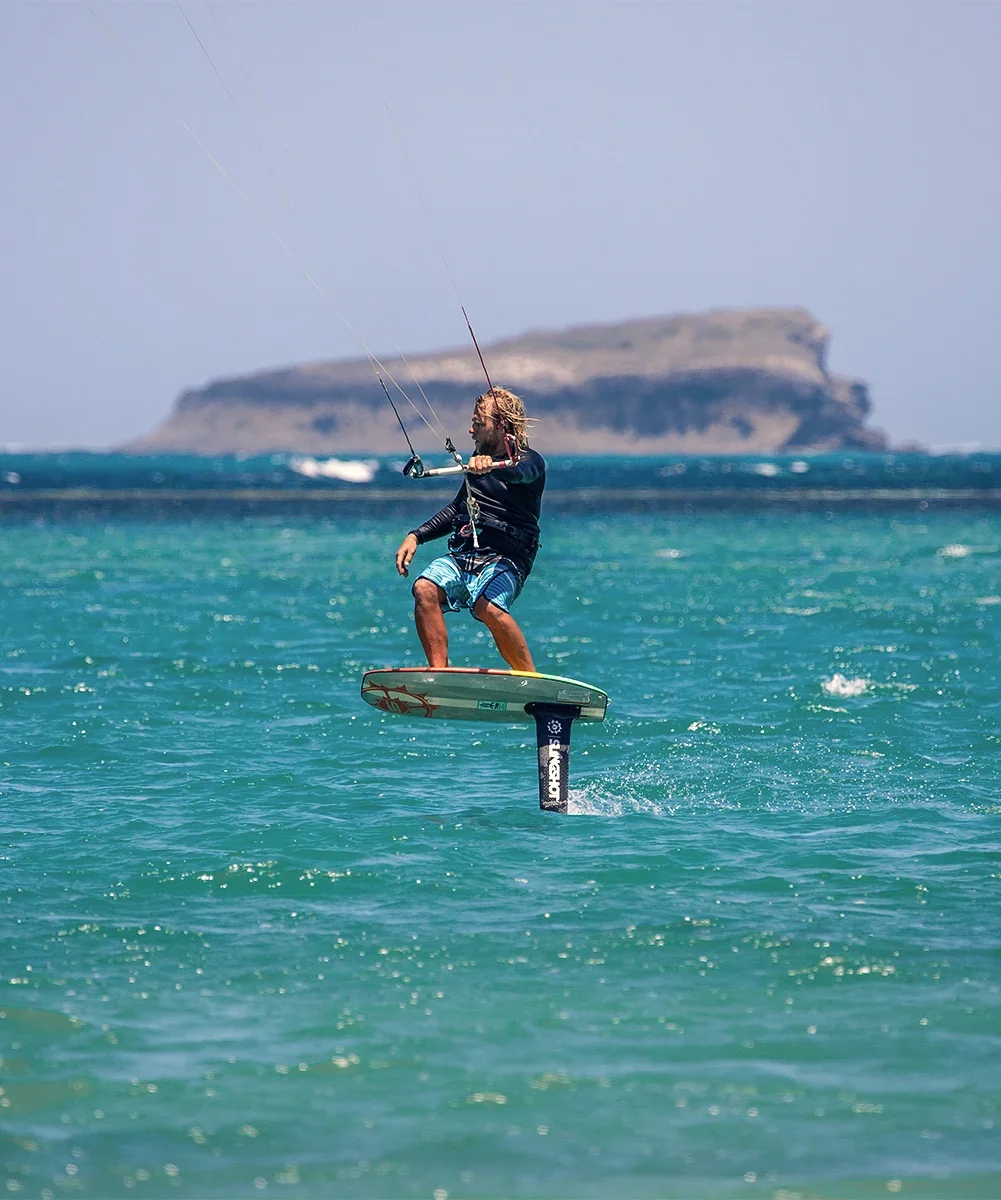 Kitesurfing experience in the clear waters of Watamu, Kenya