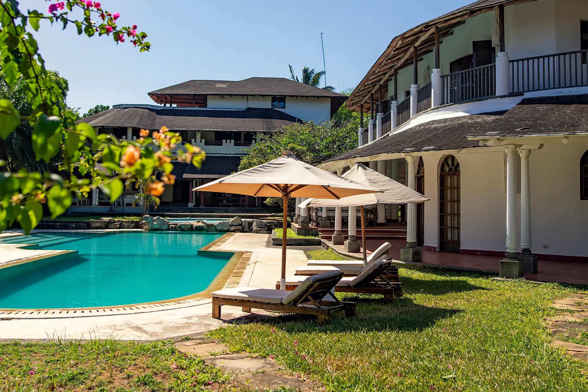Private Villa view with pool and exterior view