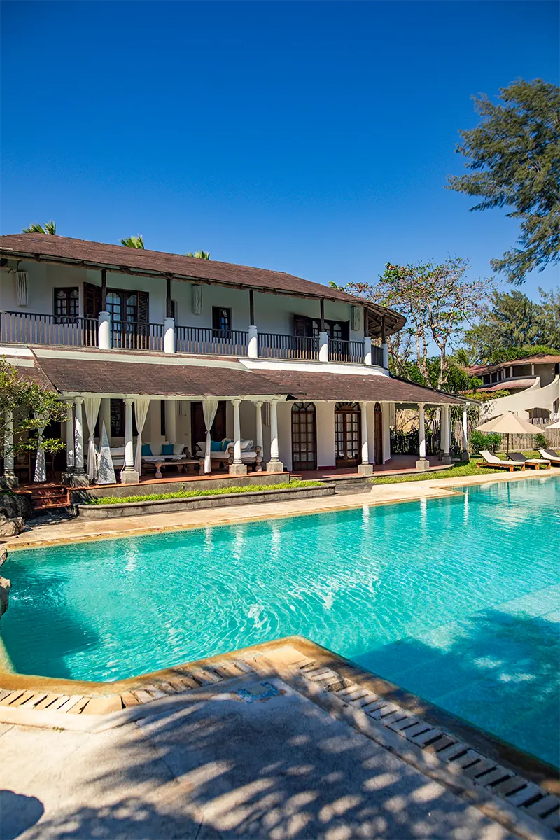 Private Villa view with pool and exterior view