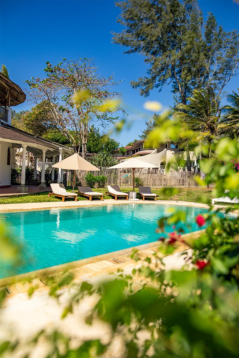 Private Villa view with pool and exterior view
