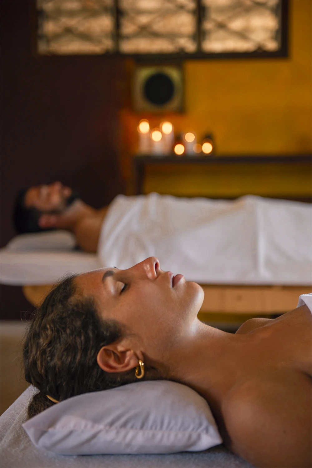 Treatment area and relaxation beds at Ocean Spa in Malindi