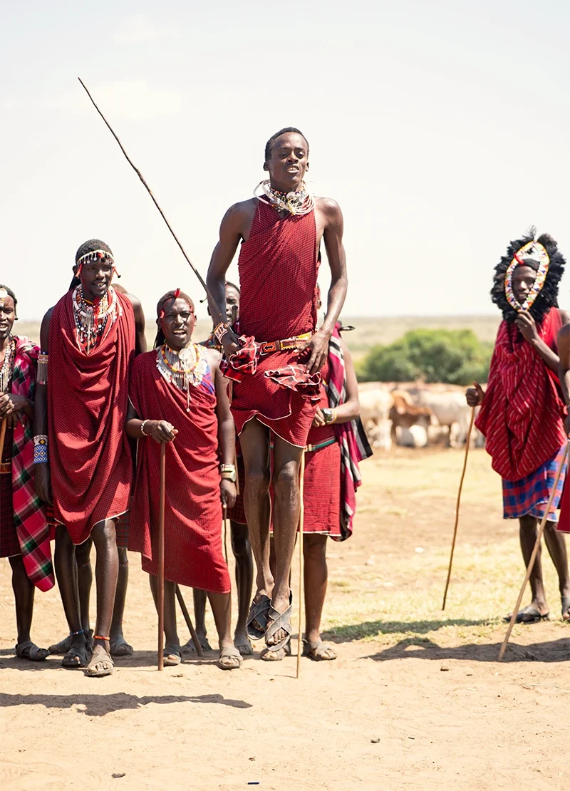 Local Kenyan community member in traditional clothing near Watamu